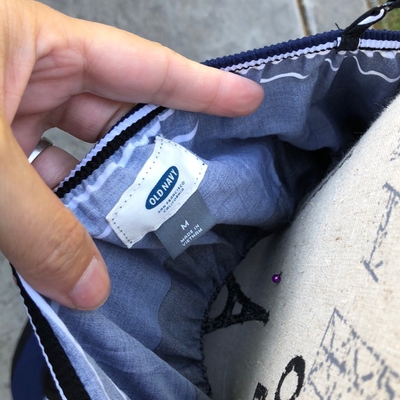 Old Navy Blue Black Maxi Side slit Sundress -M - Picture 4 of 7